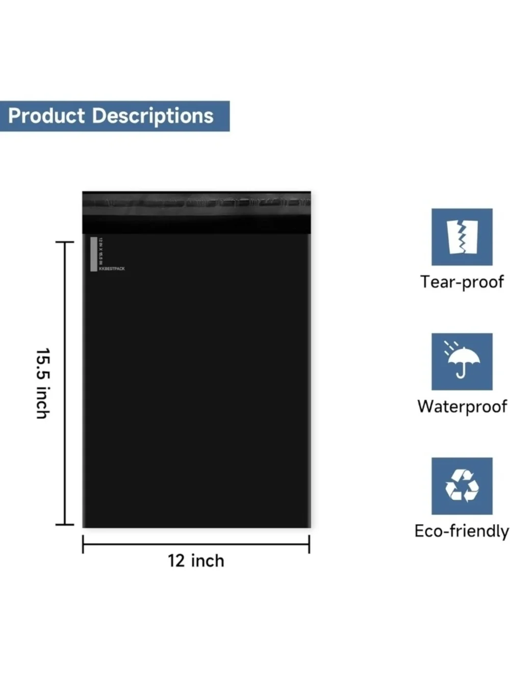 Black Polymailers 12